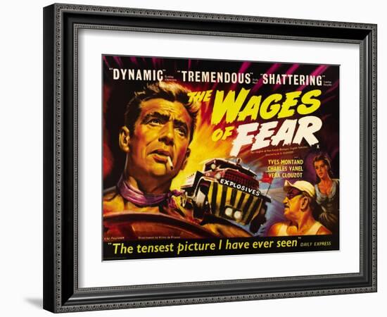 The Wages of Fear, Yves Montand, Charles Vanel, Vera Clouzot, 1955-null-Framed Art Print