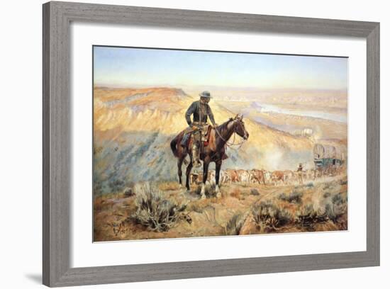 The Wagon Boss-Charles Marion Russell-Framed Premium Giclee Print