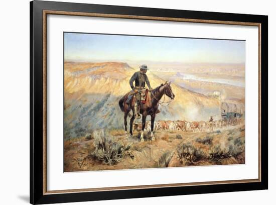 The Wagon Boss-Charles Marion Russell-Framed Premium Giclee Print