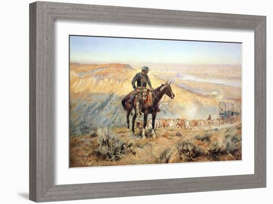 The Wagon Boss-Charles Marion Russell-Framed Art Print