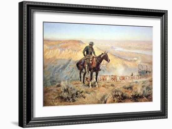 The Wagon Boss-Charles Marion Russell-Framed Art Print