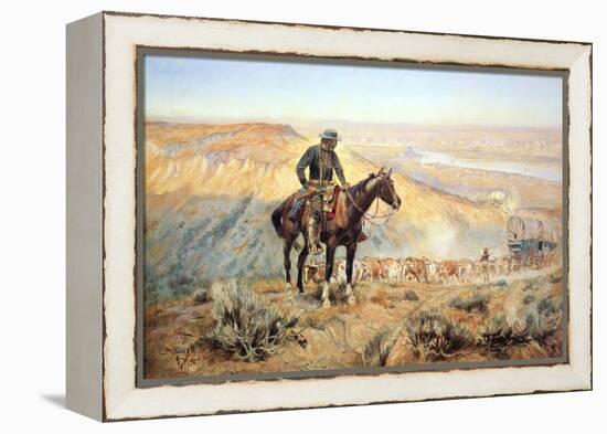 The Wagon Boss-Charles Marion Russell-Framed Stretched Canvas