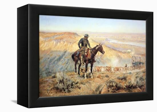 The Wagon Boss-Charles Marion Russell-Framed Stretched Canvas