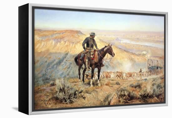 The Wagon Boss-Charles Marion Russell-Framed Stretched Canvas