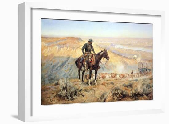 The Wagon Boss-Charles Marion Russell-Framed Premium Giclee Print
