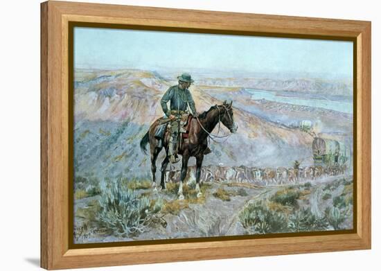 The Wagon Boss-Charles Marion Russell-Framed Premier Image Canvas