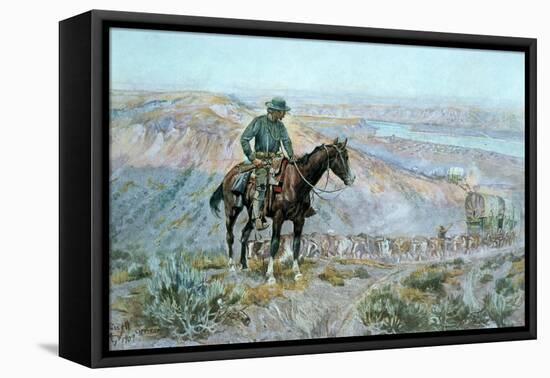 The Wagon Boss-Charles Marion Russell-Framed Premier Image Canvas