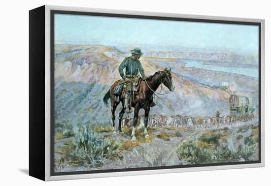 The Wagon Boss-Charles Marion Russell-Framed Premier Image Canvas