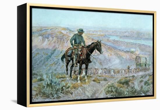 The Wagon Boss-Charles Marion Russell-Framed Premier Image Canvas