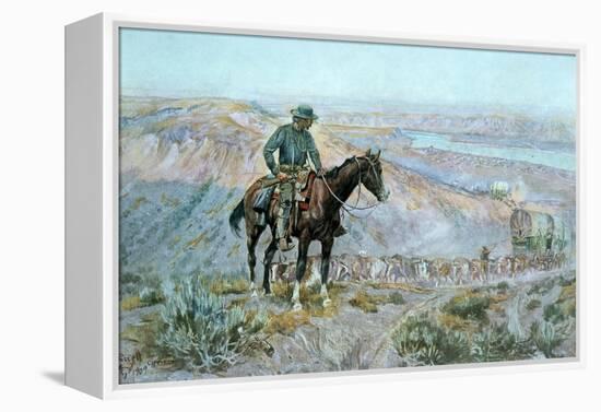 The Wagon Boss-Charles Marion Russell-Framed Premier Image Canvas