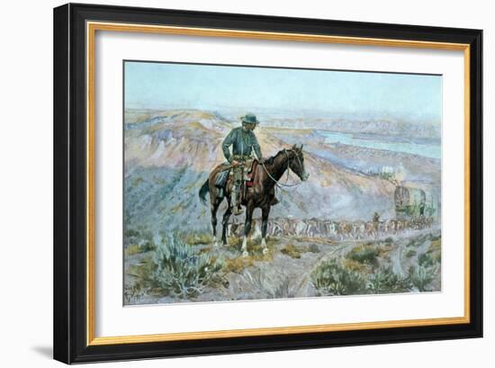 The Wagon Boss-Charles Marion Russell-Framed Giclee Print