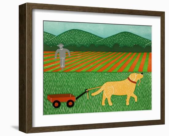 The Wagon Yellow-Stephen Huneck-Framed Giclee Print