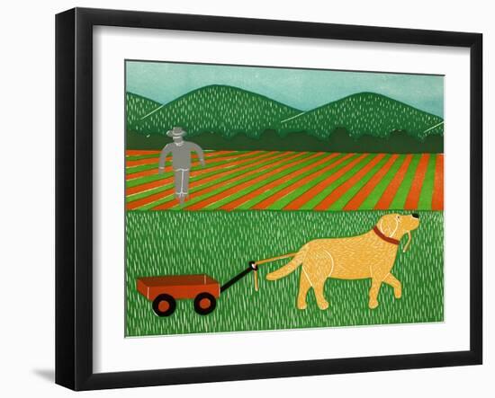 The Wagon Yellow-Stephen Huneck-Framed Giclee Print