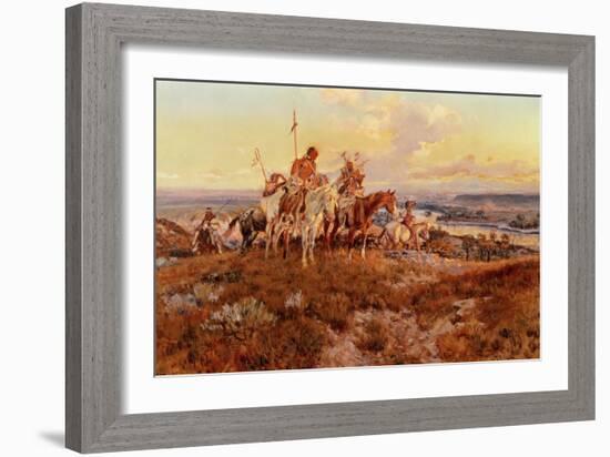 The Wagons-Charles Marion Russell-Framed Giclee Print