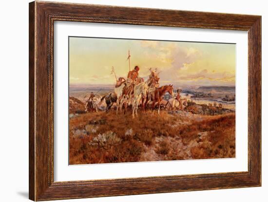 The Wagons-Charles Marion Russell-Framed Giclee Print