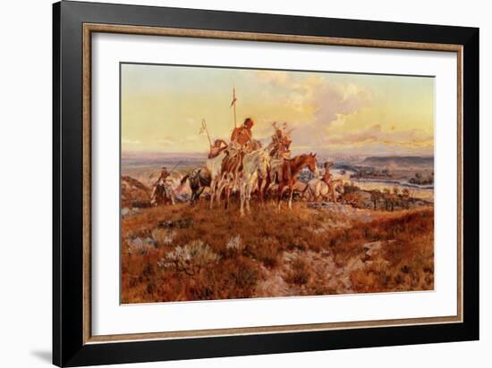 The Wagons-Charles Marion Russell-Framed Giclee Print