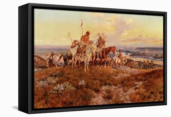 The Wagons-Charles Marion Russell-Framed Premier Image Canvas