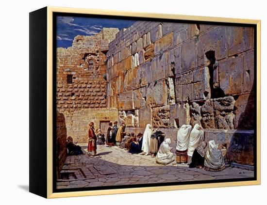 The Wailing Wall, Jerusalem, Israel-Carl Werner-Framed Premier Image Canvas