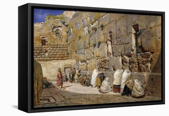 The Wailing Wall, Jerusalem-Carl Friedrich Heinrich Werner-Framed Premier Image Canvas