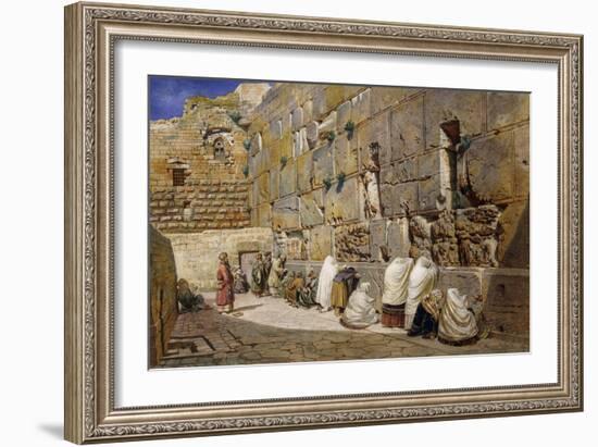 The Wailing Wall, Jerusalem-Carl Friedrich Heinrich Werner-Framed Giclee Print