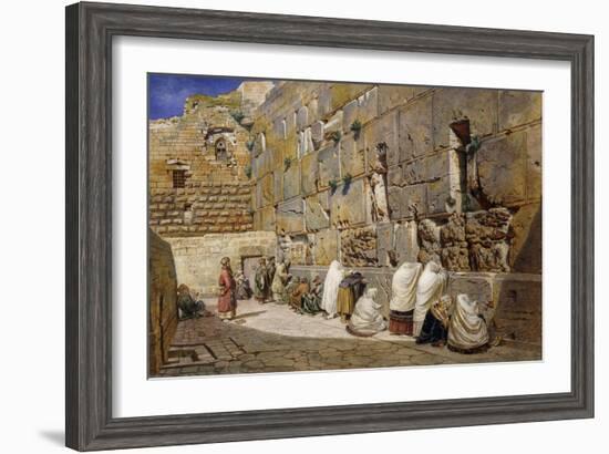 The Wailing Wall, Jerusalem-Carl Friedrich Heinrich Werner-Framed Giclee Print