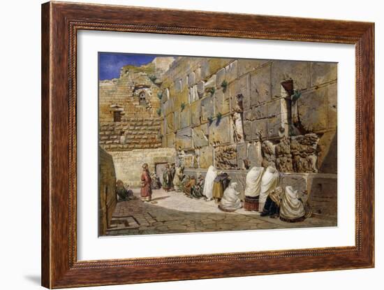 The Wailing Wall, Jerusalem-Carl Friedrich Heinrich Werner-Framed Giclee Print