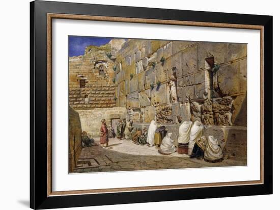 The Wailing Wall, Jerusalem-Carl Friedrich Heinrich Werner-Framed Giclee Print