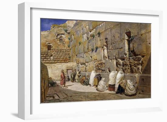 The Wailing Wall, Jerusalem-Carl Friedrich Heinrich Werner-Framed Giclee Print