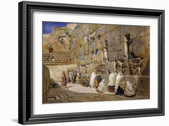 The Wailing Wall, Jerusalem-Carl Friedrich Heinrich Werner-Framed Giclee Print