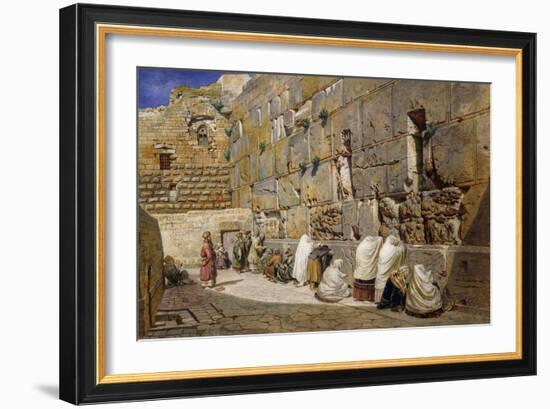 The Wailing Wall, Jerusalem-Carl Friedrich Heinrich Werner-Framed Giclee Print