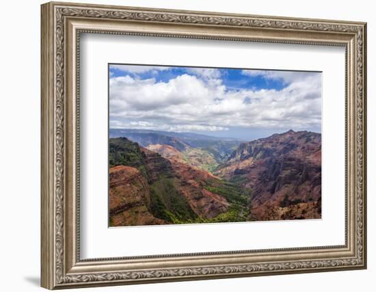 The Waimea Canyon on the Hawaiian Island of Kauai-Andrew Shoemaker-Framed Photographic Print