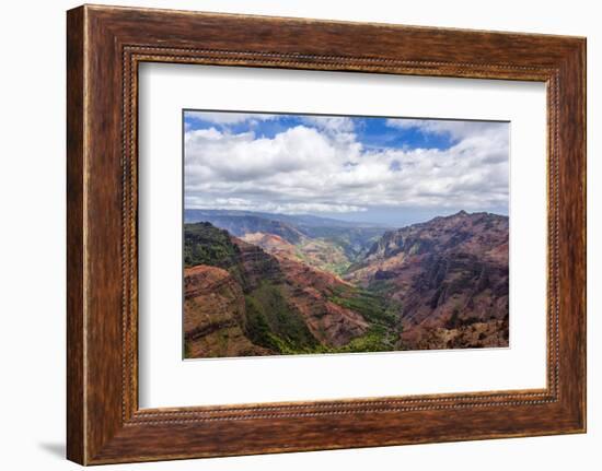 The Waimea Canyon on the Hawaiian Island of Kauai-Andrew Shoemaker-Framed Photographic Print