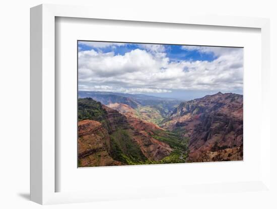 The Waimea Canyon on the Hawaiian Island of Kauai-Andrew Shoemaker-Framed Photographic Print