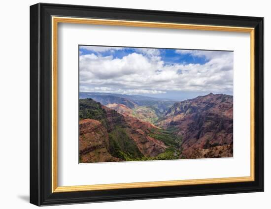 The Waimea Canyon on the Hawaiian Island of Kauai-Andrew Shoemaker-Framed Photographic Print