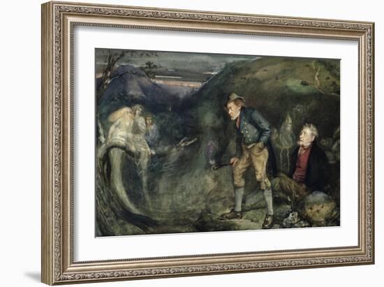 The Wake (W/C on Paper)-John Anster Fitzgerald-Framed Giclee Print