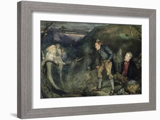 The Wake (W/C on Paper)-John Anster Fitzgerald-Framed Giclee Print