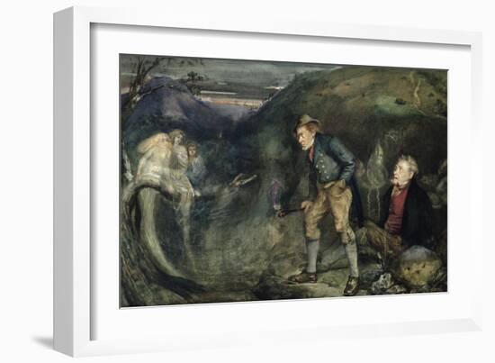 The Wake (W/C on Paper)-John Anster Fitzgerald-Framed Giclee Print