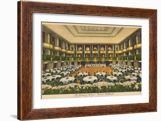 The Waldorf Astoria, Grand Ballroom, C1930S-null-Framed Giclee Print