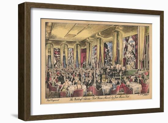 The Waldorf Astoria, Sert Room, Murals by Jose Maria Sert, C1930s-null-Framed Giclee Print