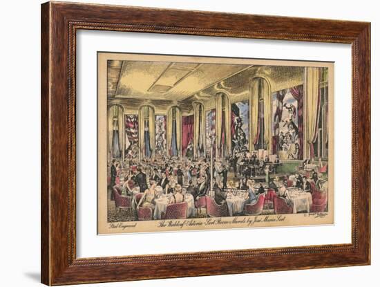 The Waldorf Astoria, Sert Room, Murals by Jose Maria Sert, C1930s-null-Framed Giclee Print