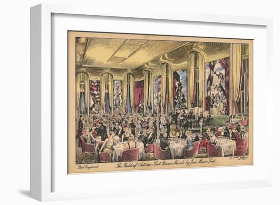 The Waldorf Astoria, Sert Room, Murals by Jose Maria Sert, C1930s-null-Framed Giclee Print