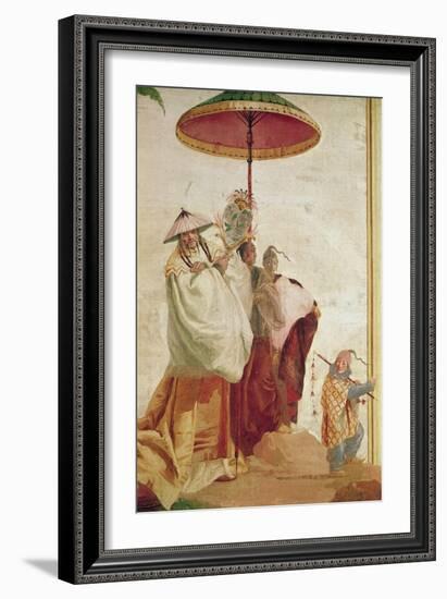 The Walk of the Mandarin-Giandomenico Tiepolo-Framed Giclee Print