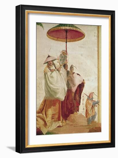 The Walk of the Mandarin-Giandomenico Tiepolo-Framed Giclee Print