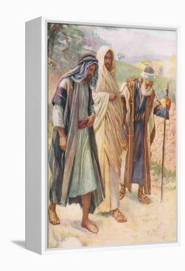 The Walk to Emmaus-Harold Copping-Framed Premier Image Canvas