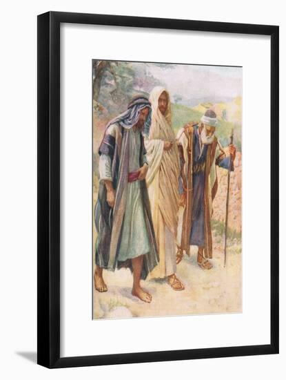 The Walk to Emmaus-Harold Copping-Framed Giclee Print