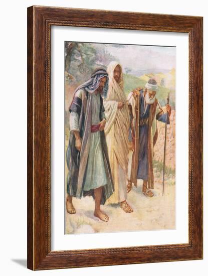 The Walk to Emmaus-Harold Copping-Framed Giclee Print