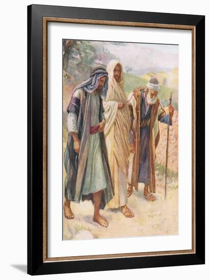 The Walk to Emmaus-Harold Copping-Framed Giclee Print