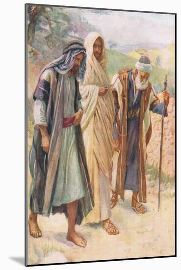 The Walk to Emmaus-Harold Copping-Mounted Giclee Print