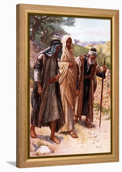 The Walk to Emmaus-Harold Copping-Framed Premier Image Canvas