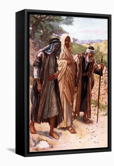 The Walk to Emmaus-Harold Copping-Framed Premier Image Canvas